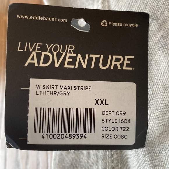 NWT XXL Eddie Bauer maxi Heather gray drawstring - Picture 3 of 4